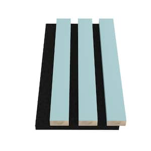 Sample 10 in. x 6 in. x 0.8 in. Acoustic Vinyl Wall Cladding Siding Board in Light Blue Color