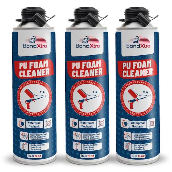 BX410 Foam Gun Cleaner 16.9 oz.-Ideal for Cleaning PU Insulation Spray Foam Dispensing Guns and Applicators (3-Pack)