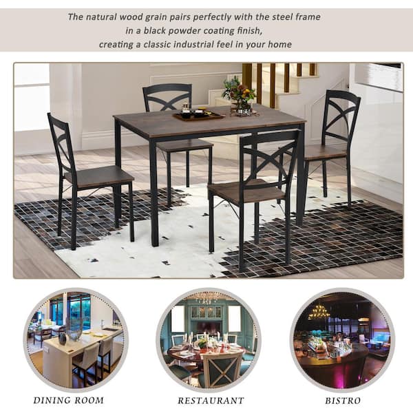 Eer 5 Piece Rectangle Industrial, Value City Dining Table Set