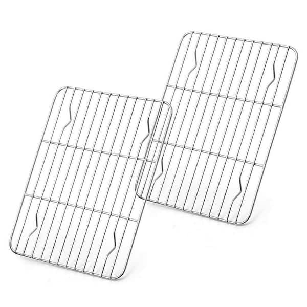 Small Stainless Steel Cooling Rack Set of 2 Rust Free Non Toxic Easy Clean Dishwasher Safe Oven Roasting Racks