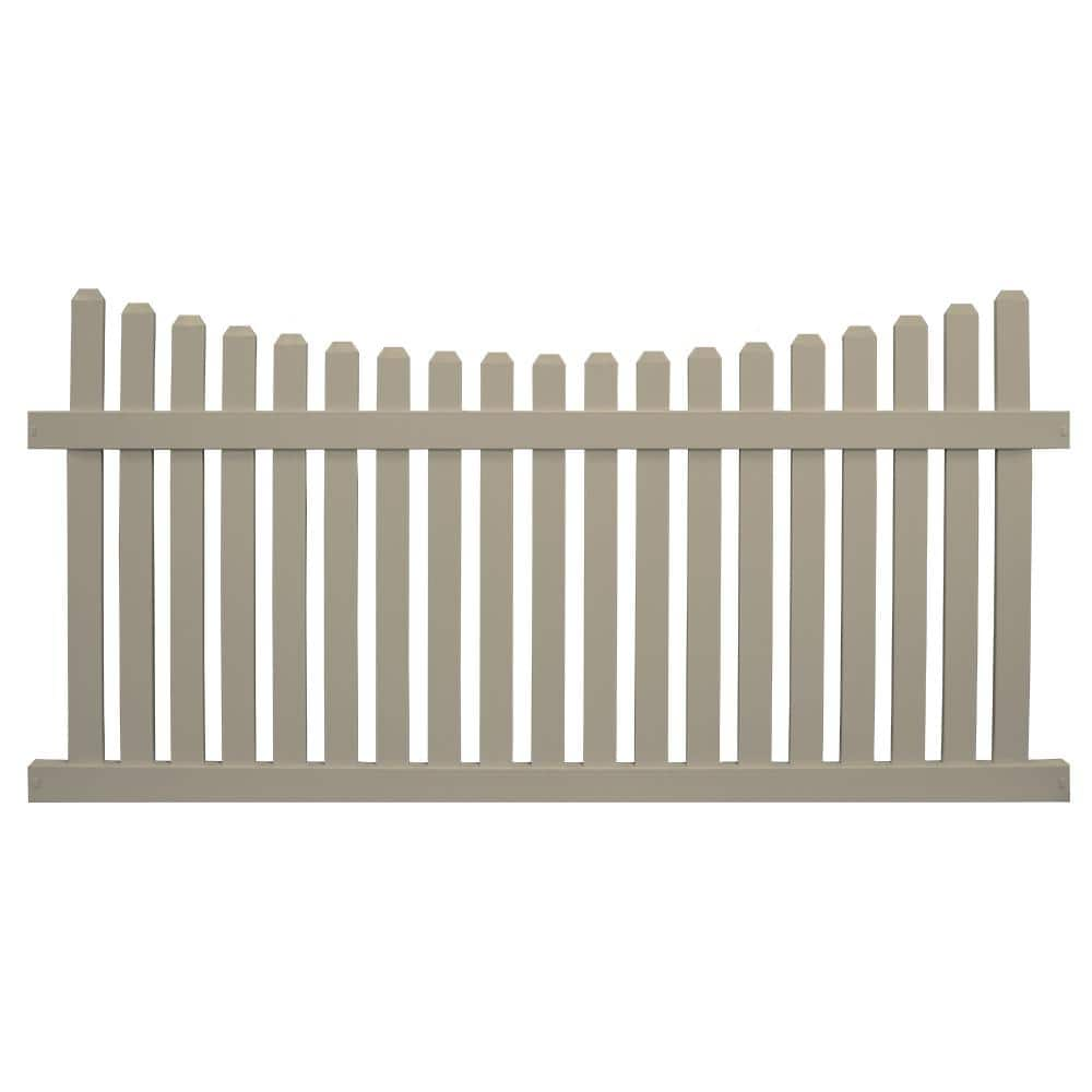 WamBam Fence No-Dig Permanent 4 ft. x 6 ft. Nantucket Vinyl Picket