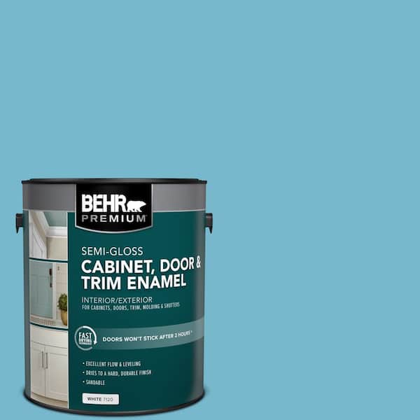 BEHR PREMIUM 1 gal. #M480-4 Below Zero Semi-Gloss Enamel Interior/Exterior Cabinet, Door & Trim Paint