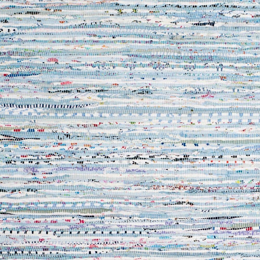 Handmade Multicolor Stripe Cotton Area Rug, 4' x 6'