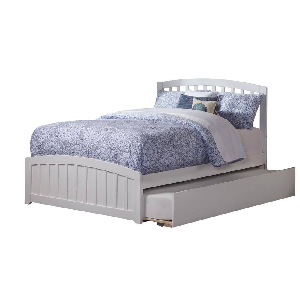 AFI Richmond White Full Platform Bed with Matching Foot Board with Twin ...