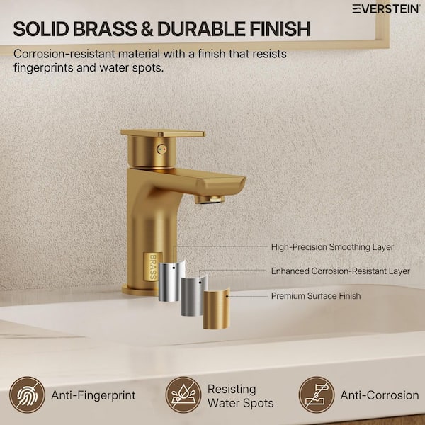 EVERSTEIN 6 in. H Sleek Single-Hole Single-Handle Bathroom Sink
