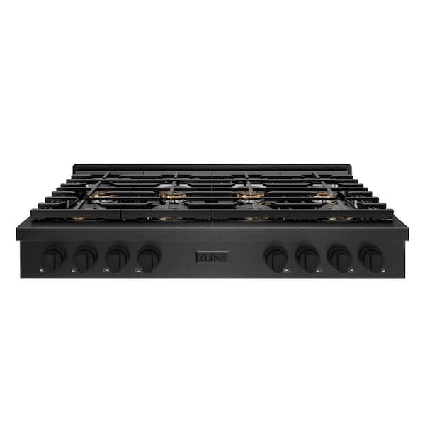 48 in. Paramount Gas Rangetop with 8 Burner DuoPro™ Cooktop in Black Satin Stainless Steel