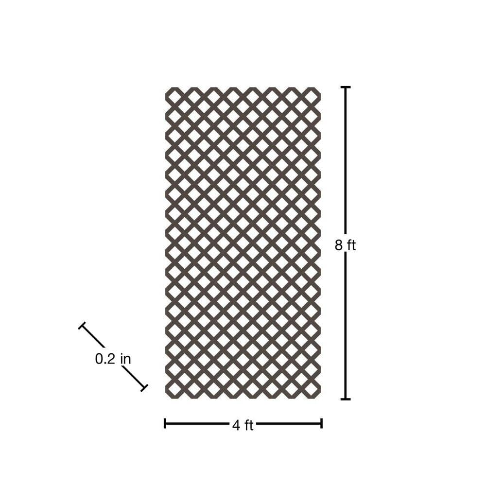 4 ft. x 8 ft. Sierra Cedar Privacy Diamond Vinyl Lattice Panel