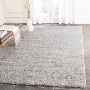 Laguna Shag Silver 8 ft. x 10 ft. Solid Area Rug