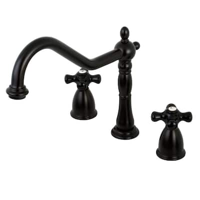 Kingston Brass Duchess 2-Handle Wall-Mount Kitchen Faucet in Oil Rubbed ...