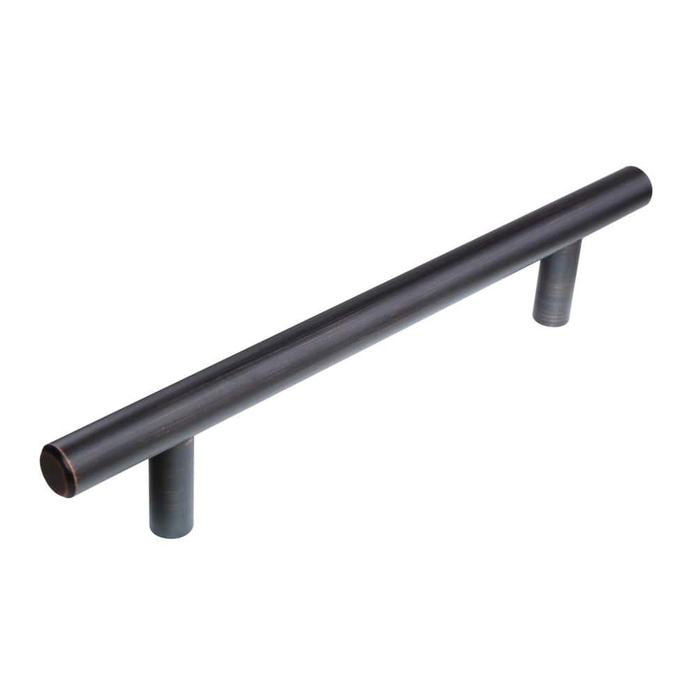 5 in. (127 mm) Center-to-Center Oil Rubbed Bronze Modern Straight Euro Styl