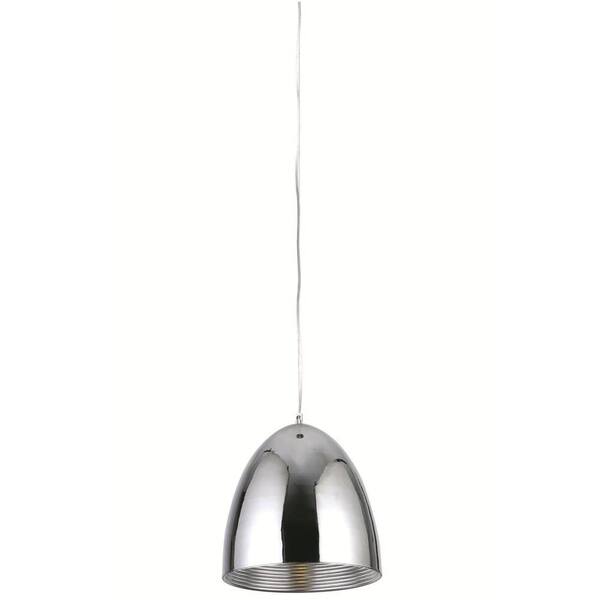 Elegant Lighting Industrial 1-Light Chrome Pendant Lamp