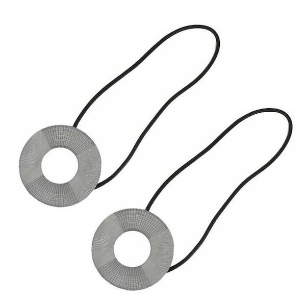 Unbranded Silver Adjustable Metal Round Curtain Tie Back (Set of 2)