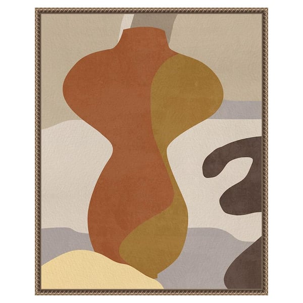 Amanti Art Cubist Vase IV by Melissa Wang 23 in. W x 28 in. H. Canvas Wall Art Print Framed in Bronze