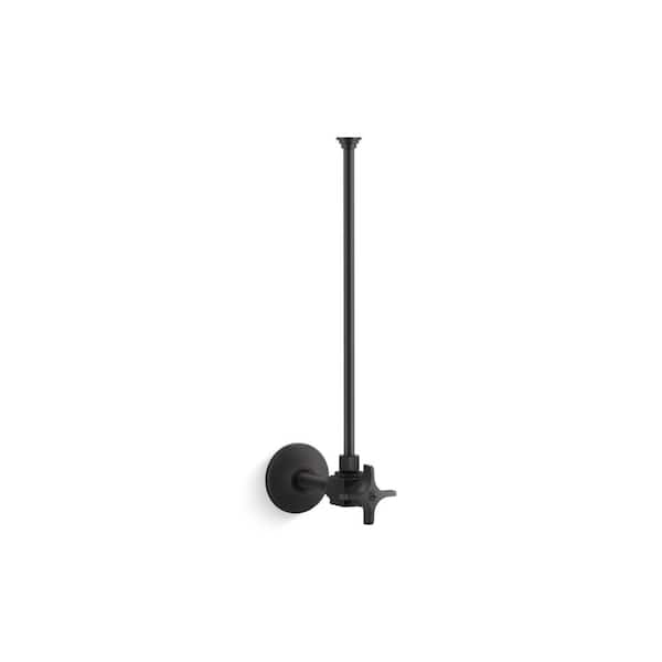 KOHLER 3/8 in. Npt Angle Supply With Stop And Annealed Vertical Tube in Matte Black