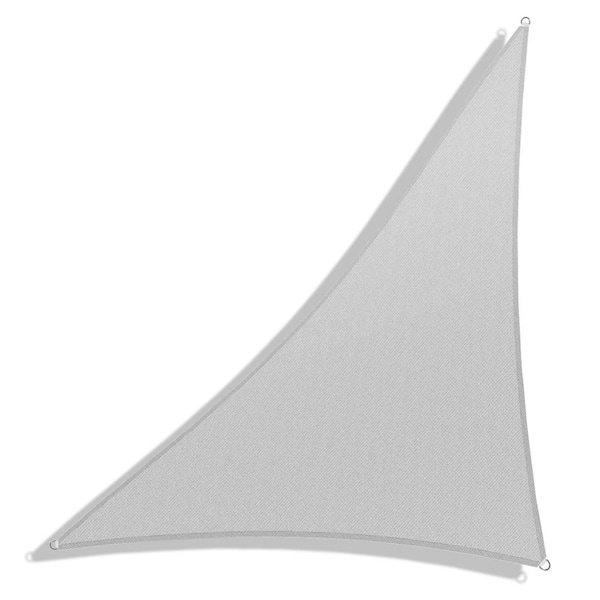 BANSA ROSE 23 ft. x 16 ft. Light Gray Triangle Heavy Weight Sun Shade Sail with UV Blockage and waterproof for Patio and Pool Cover