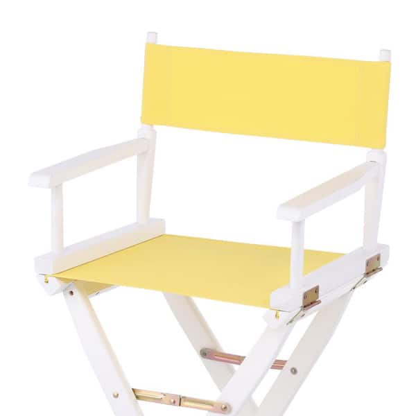 Directors Chair Cover Replacement Back Seat Covers Cotton Canvas Yellow Lemon 
