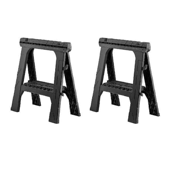 Husky 28 in. Folding Sawhorse (2-Pack)