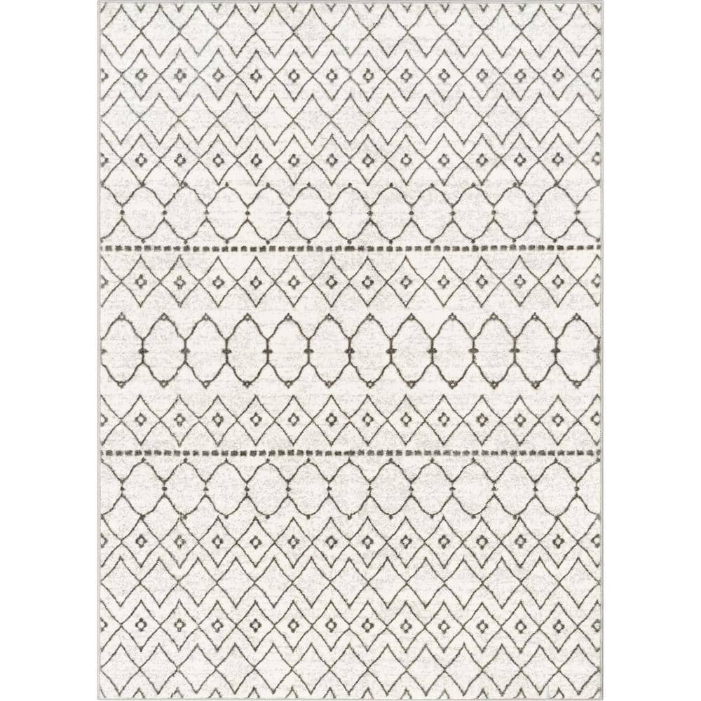 Well Woven Antalia Hira Ivory 5 ft. 3 in. x 7 ft. 3 in. Moroccan