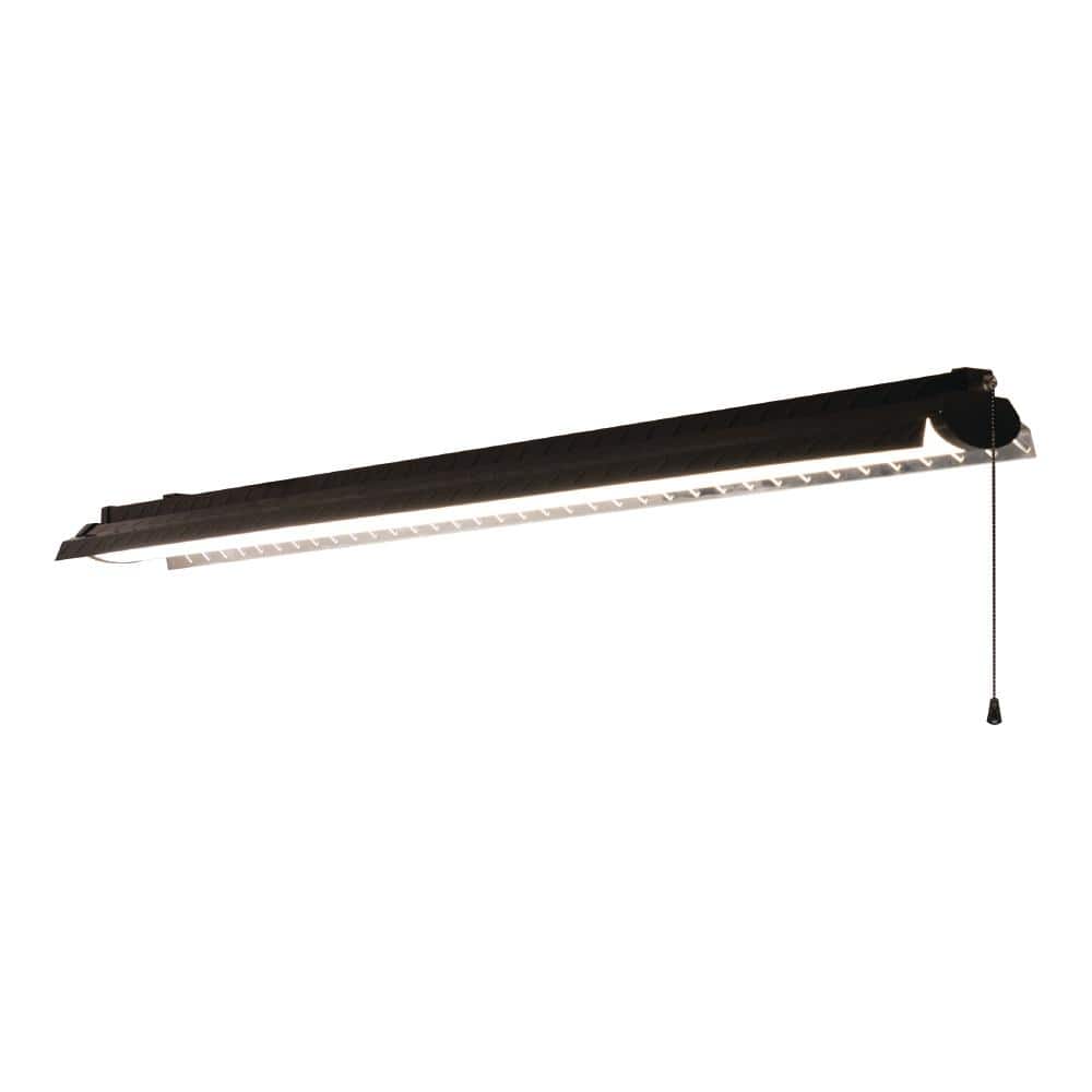 Metalux 46.5 in. Black LED Shop Light with Frosted Lens