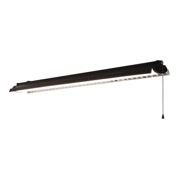 SHP 46.5 in. Black Integrated LED Shop Light 4000K in Cool White