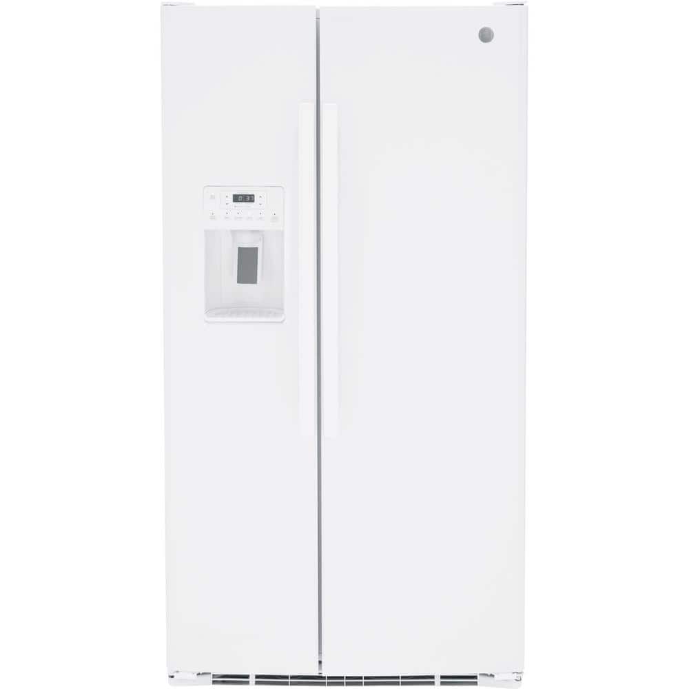 25.3 cu. ft. Side-by-Side Refrigerator in White, Standard Depth, ENERGY STAR