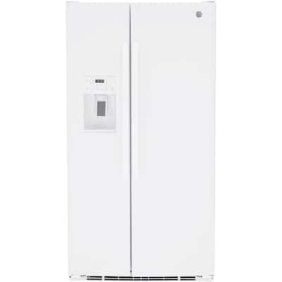 25.3 cu. ft. Side-by-Side Refrigerator in White, Standard Depth, ENERGY STAR