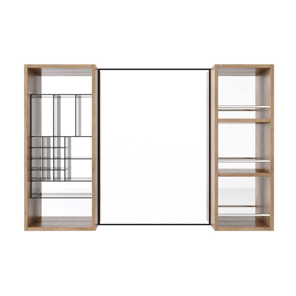 42 in. W x 28 in. H Rectangular Imitative Oak Medicine Cabinet with Mirror, 3-Piece Set price history on PriceWatchPro