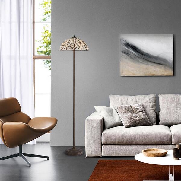 Warehouse of Tiffany Pronima 9 in. 2-Light Bronze Indoor Standard