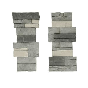 Stacked Stone 11.25 in. x 24 in. Northern Slate Faux Pillar Panel Siding