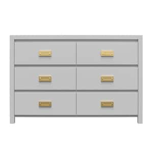 Haven 47 in., 6-Drawer Kids' Dresser, Dove Gray