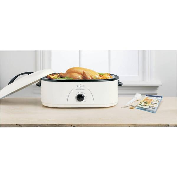 Rival - 18 Qt. White Roaster Oven with Removable Roasting Rack