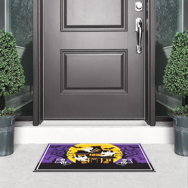 Haunted House 18 in. x 30 in. Doormat