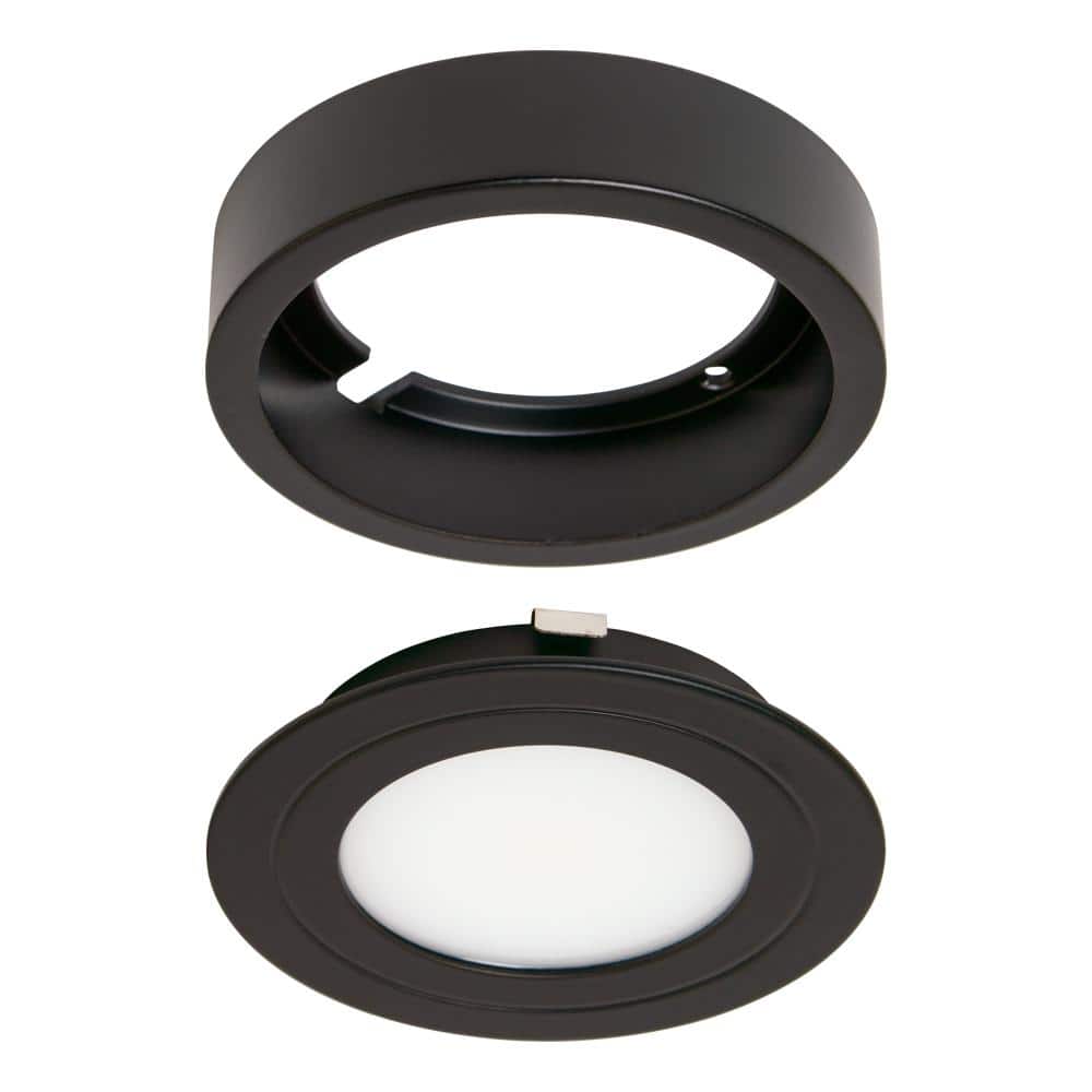 PureVue Dimmable Soft White LED Puck Light in Black Finish