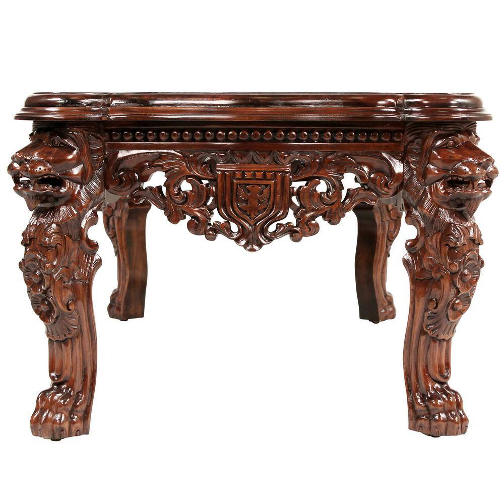 Grand Mahogany Lion Leg Rectangular Coffee Table