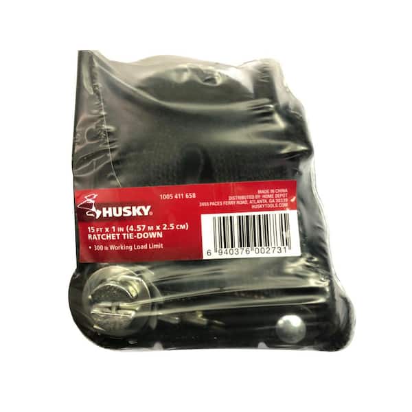 15 ft. x 1 in. Ratchet Tie-Down Strap with S-Hook