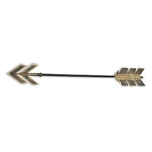 5 .7 5 in. Black/Gold Black and Burnished Gold Metal Arrow Wall Decor
