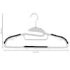 Elama Home 50-Piece Non Slip Hanger Set w/ U-slide in White and Black -  20555217