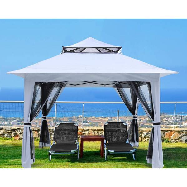 Costway 13 ft. x 13 ft. Patio Pop-Up Gazebo Canopy Tent