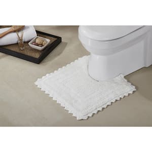 Lilly Crochet Collection 20 in. x 20 in. White 100% Cotton Contour Bath Rug