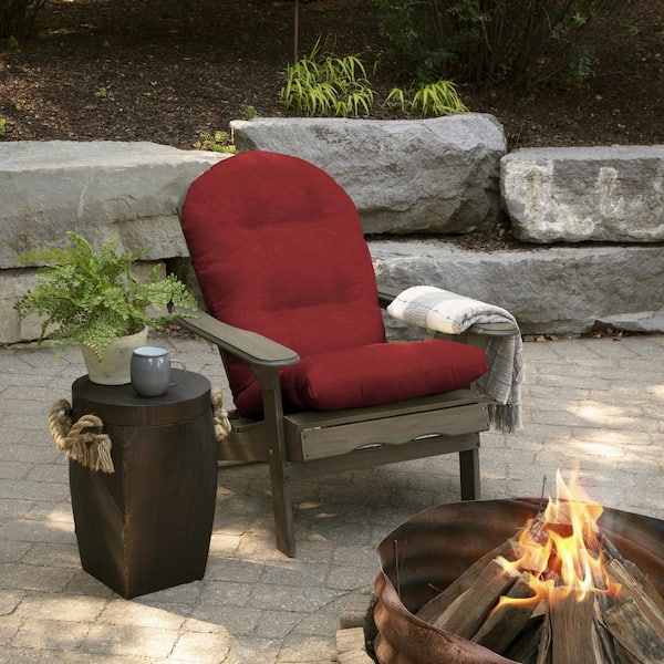 ARDEN Outdoor Plush Modern Tufted Adirondack Chair Cushion, Set of