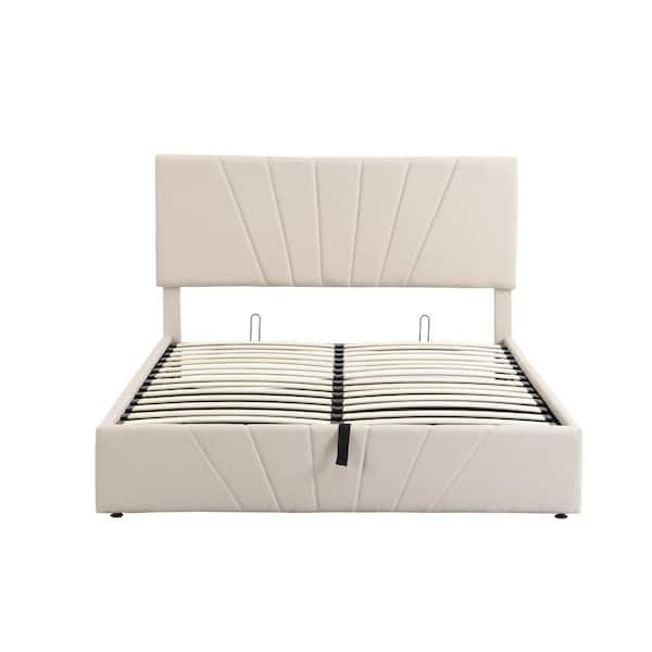 Gaylen upholstered low profile deals storage platform bed