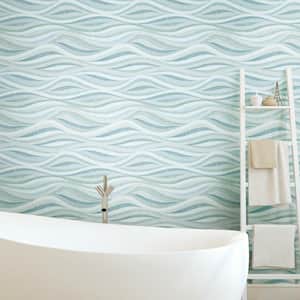 28.29 sq. ft. Mosaic Waves Peel and Stick Wallpaper