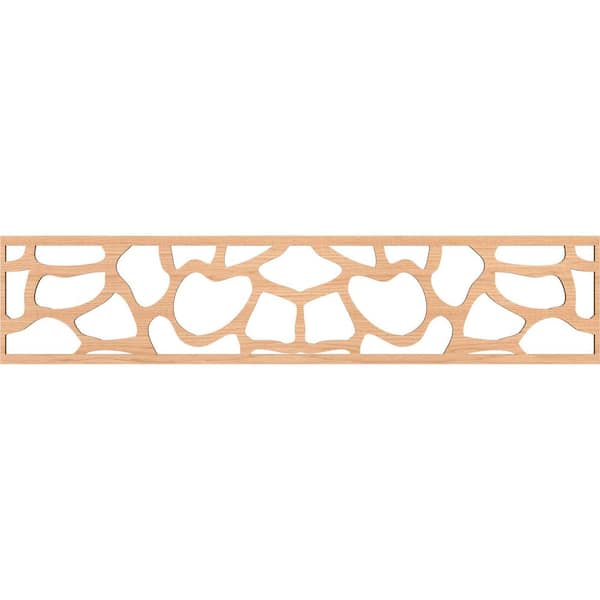 Ekena Millwork Rochester Fretwork 0.25 in. D x 46.75 in. W x 10 in. L Hickory Wood Panel Moulding