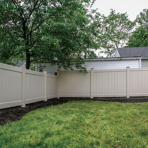 Washington 5 ft. H x 6 ft. W Sand Vinyl Un-Assembled Fence Panel