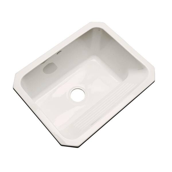 Thermocast Kensington Undermount Acrylic 25 in. Single Bowl Utility Sink in Bone