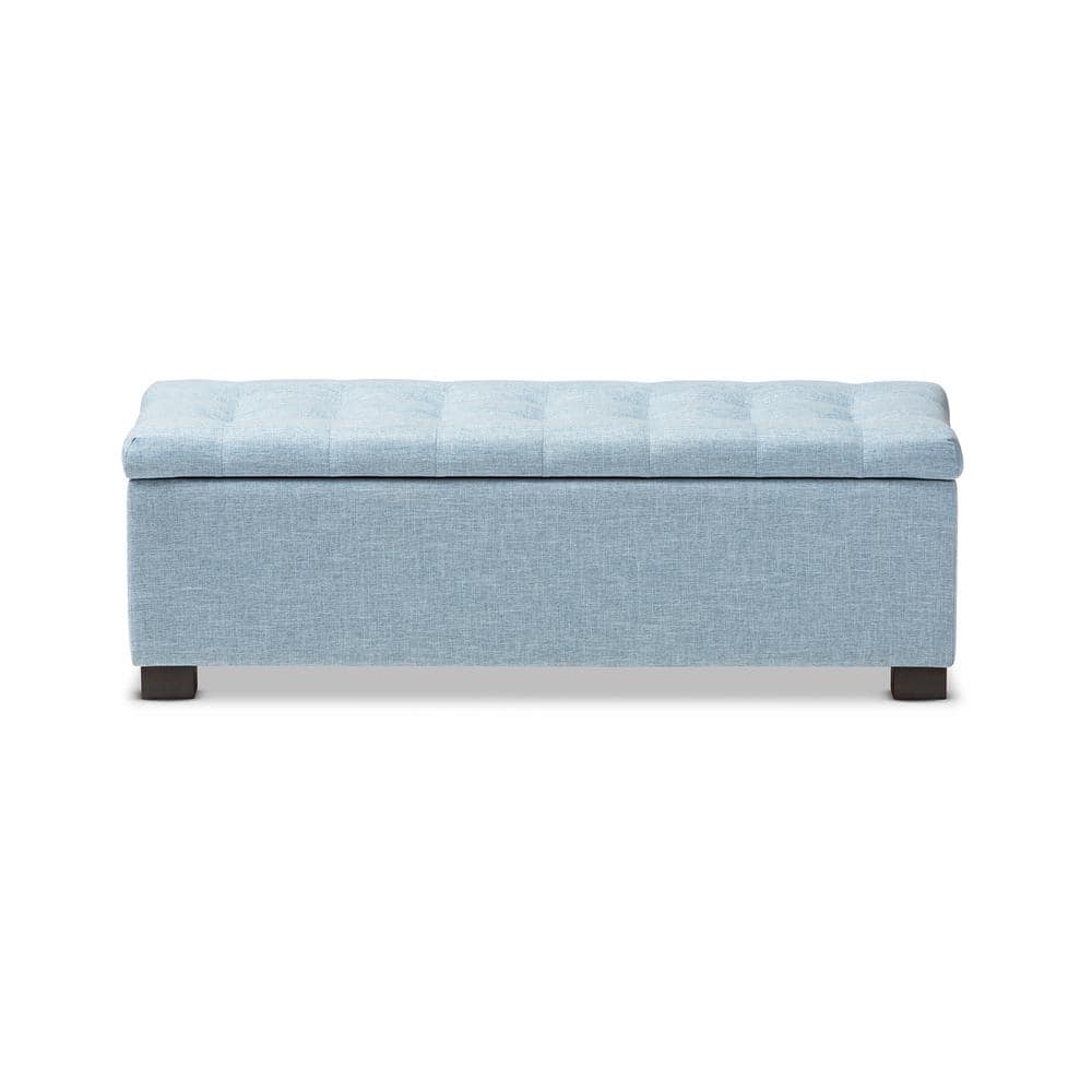 Baxton Studio Roanoke Light Blue Bench 28862-7048-HD - The Home Depot