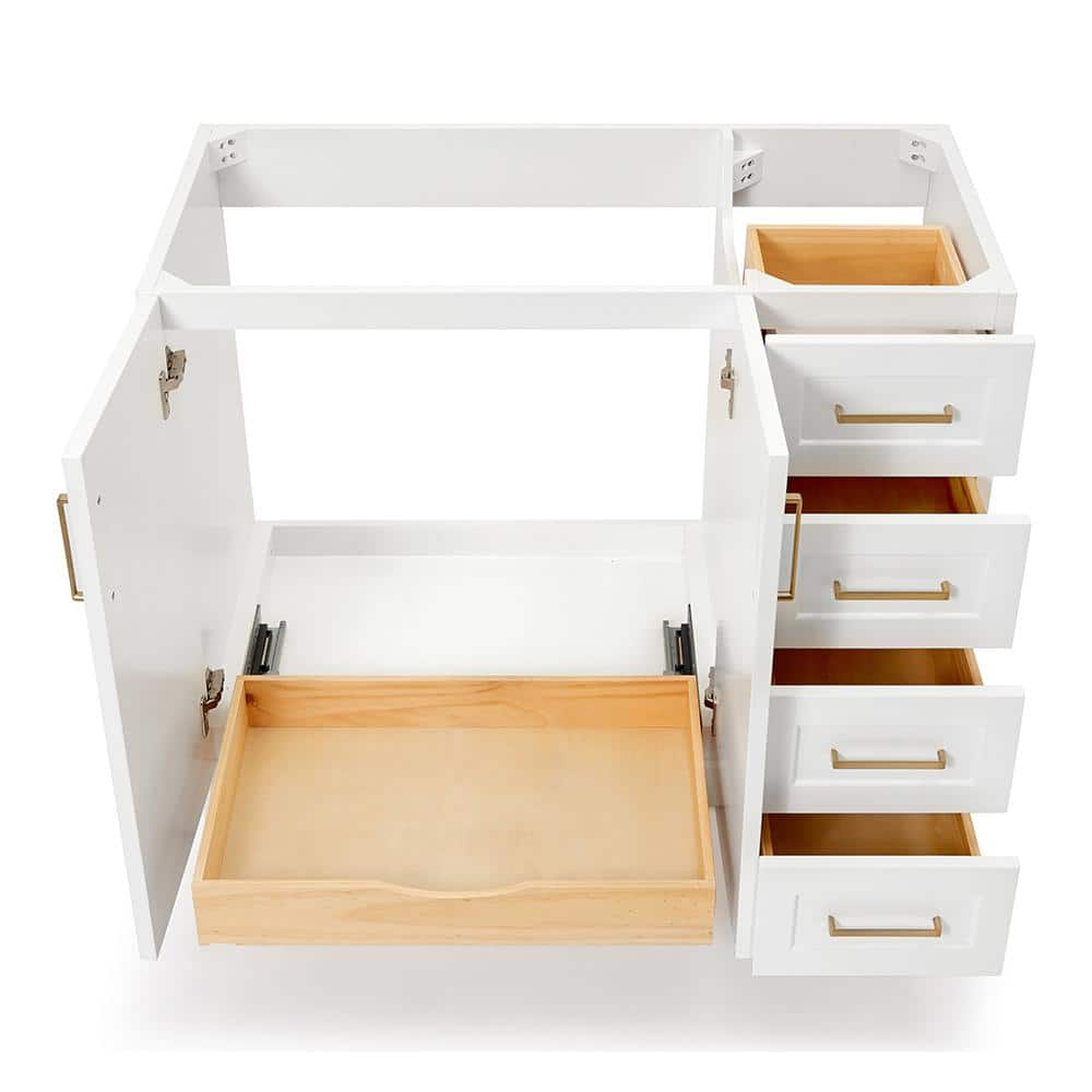 Taylor 42'' White Hardwood Single Bathroom Vanity Base