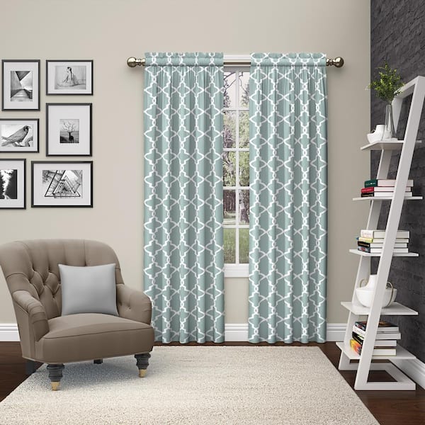 Pairs to Go Vickery Spa Trellis Polyester/Cotton Blend 56 in. W x 63 in. L Light Filtering Pair Rod Pocket Curtain Panel Pair