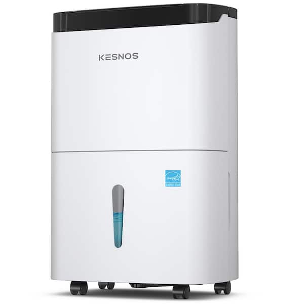 KESNOS 120 pt. Maximum Coverage Area 6000 sq.ft. with Bucket and Drain Hose Dehumidifier in White