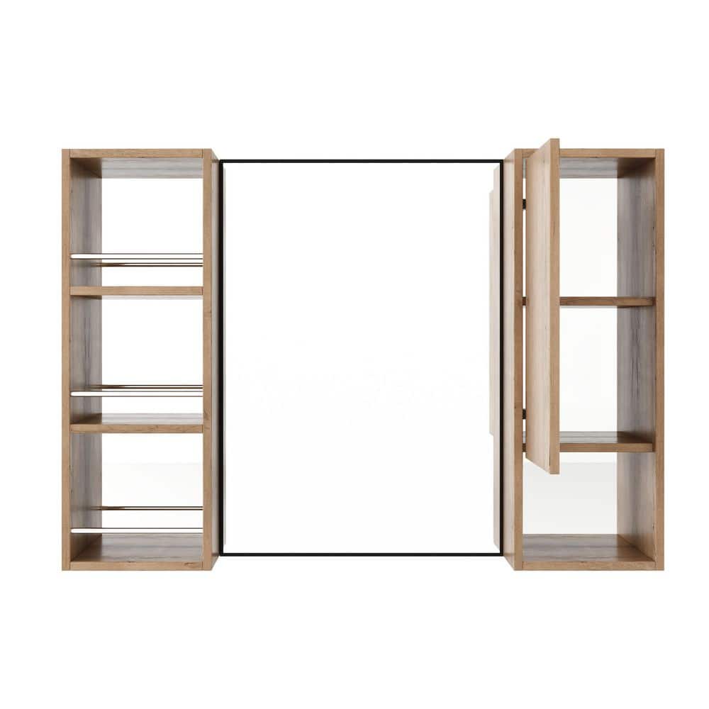 40 in. W x 28 in. H Rectangular Plywood Medicine Cabinet with Mirror in Imitative Oak price history on PriceWatchPro